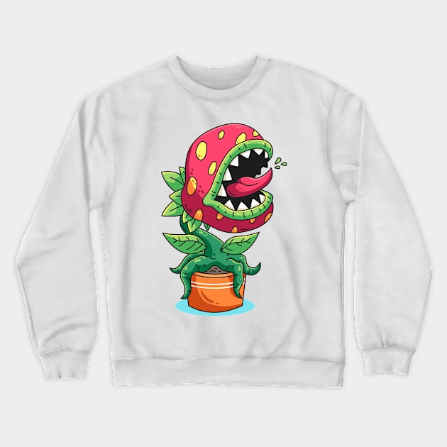 Flytrap Hand Drawn Crewneck Sweatshirt by Mako Design 